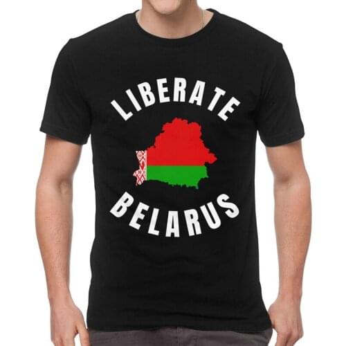 Free Belarus Liberate Belarus T Shirt Mens Cotton Printed T-shirts Funny Tshirt Short Sleeve Belarusian Proud Tee Tops