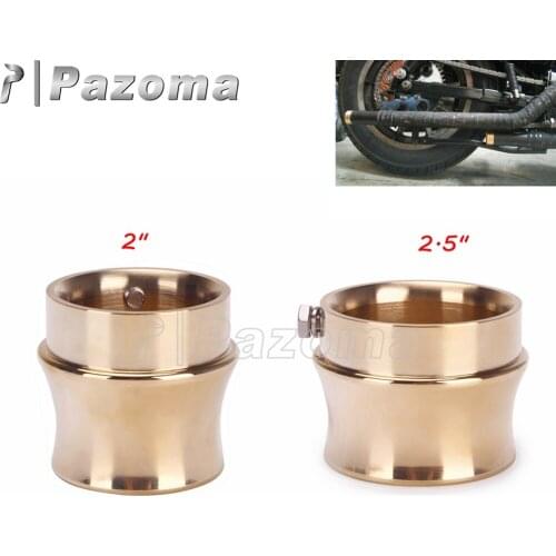 Motorcycle 2.25" 2.5" Exhaust Muffler Pipe Brass Exhaust Tip for Triumph BSA Sportster Big Twin xs650 Chopper Bobber Cafe Racer