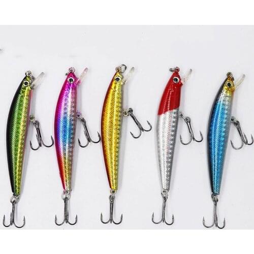 85mm/9g Artificial Minnow Floating Wobbler Fishing Lure Hard Bait 3D Eyes Freshwater Anti-Corrosion Plastic Fishing Bait