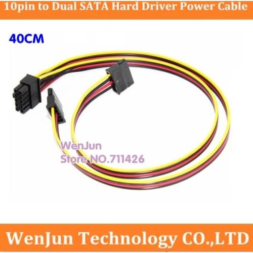 Brand NEW 10p 10pin to Dual SATA Hard Driver Power Adapter Cable for HP DL380G6/G7 Server 18AWG WIRE