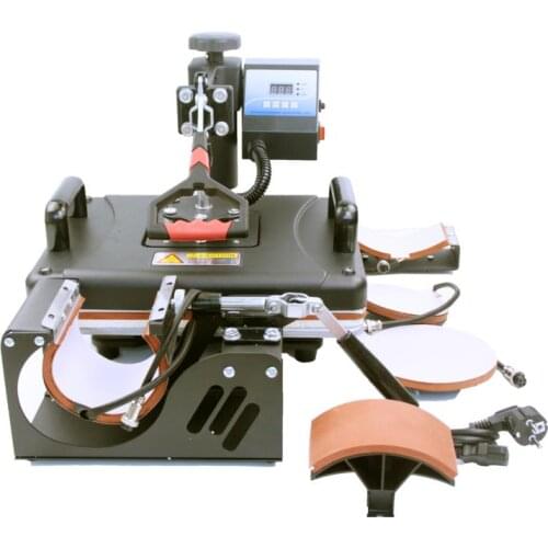 30*38CM 8 in 1 Combo Heat Press Machine Thermal Transfer Machine Sublimation Machine for Cap Mug Plate T-shirt Printing