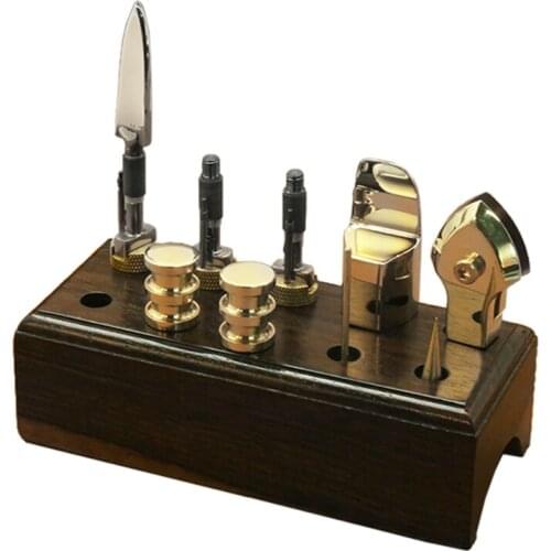 9Pcs Leather Electric Metal Special Hot Edge Head Set With Storage Base Leather Craft Tools