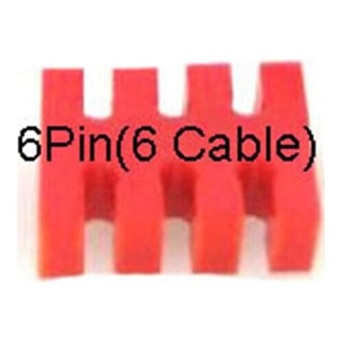 Red Acrylic Cable Combs for 18AWG or 16AWG Cables - 6 Cable