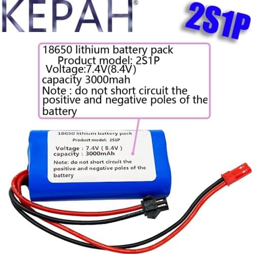 7.4V 3000mAH Li-po Batery 2S1P 20C 18650 toys battery for remote control helicopter 7.4 V 3000 mAh
