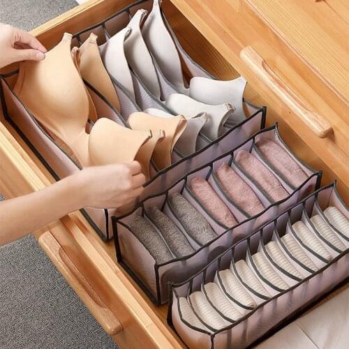 Multi-Size Underwear Bra Foldable Storage Box Drawer Compartmental Underwear Socks Organizer Household Clothes Organizer
