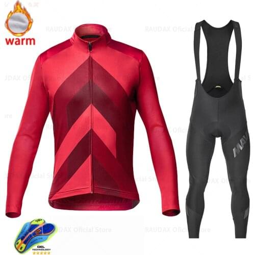 2021 Man Winter Sports Team Warm Bicycle Sweatshirt Set Bike Jersey Set Mountain Bike Bodysuit Maillot Ciclismo Hombre