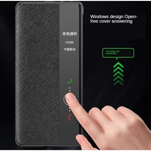 HUAWEI Mate40pro Case Flip Cover Original Mate40 Pro Case Cute Mate 40 Pro leather luxury Smart View Phone Case