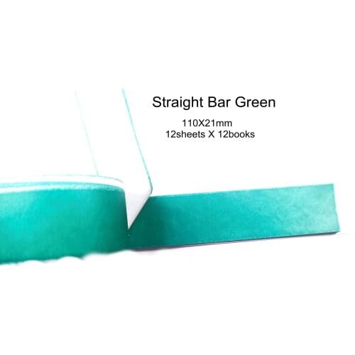 Straight Bar Green Dental Disposable Hydrophilic Thickening Articulating Paper 144Sheets/Box