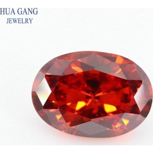 Size 2x3~18x25mm Oval Shape Cut 5A Garnet CZ Stone Synthetic Gems Cubic Zirconia For Jewelry Wholesale Free Shipping
