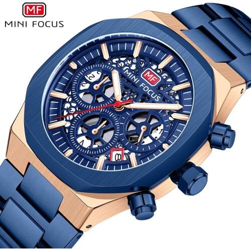 Relogio Masculino MINI FOCUS Mens Watches Top Brand Luxury Watch Men Full Stee Quartz Sport Wristwatch Chronograph Clocks Gift