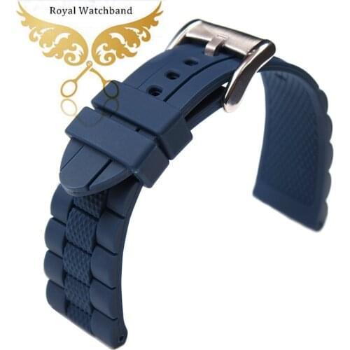 Watch strap 20mm 23mm Blue Silicone Rubber Watch Band Strap Steel Watch Buckle For Brand AR5909 AR5877 AR5864