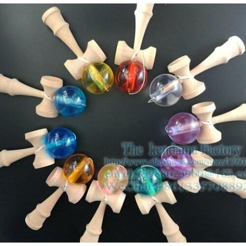 TWB retail New arrivals Free shipping crystal ball kendama Game Kids toy handle Made of Beech