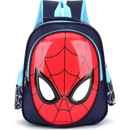Marvel Spiderman Children Cartoon Frozen Cars Animal Design Backpack Figure Girls Boys Pattern bag Kindergarten Schoolbag Gift