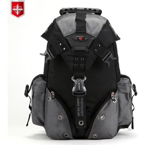 RUISHISABER Mens Backpack Waterproof 15.6 inch Laptop Backpacks Swiss Travel Backpack Male Oxford Casual Schoolbag Mochila