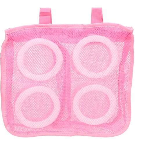 Laundry Bag Mesh Sack with Sling Padded Shoe See-Through Cover Travel Washing Pocket Bar Drying Tools Dry Clothes Pouch