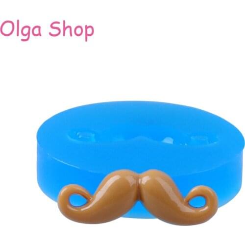 FYL532 29.1mm Funny Mustache Silicone Mold - Cake Decoration, Fondant, Cupcake Topper, Resin, Clay, Chocolate, Candy Mould