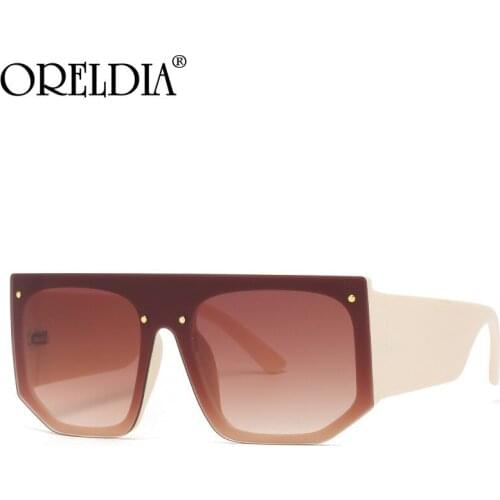 Luxury Oversized Square Sunglasses 2021 Women Men Fashion One Piece Flat Shades Sun Glasses Lady Brand Designer Eyewear UV400