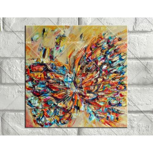 Handmade Modern Abstract Decorative Butterfly Picture Oil Painting On Canvas Wall Art For Living Room As Unique Gift Animals