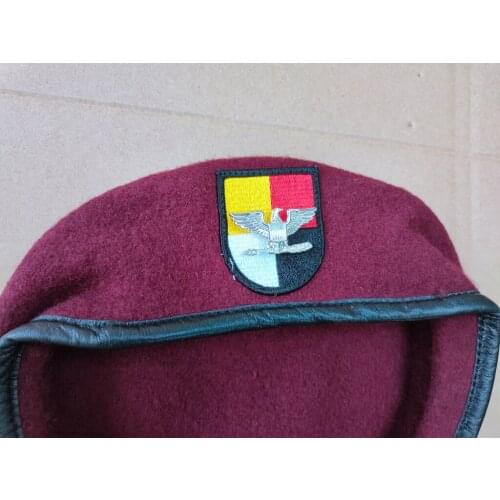 Tomwang2012 US Army 3th Airborne Special Forces Group Wool Red Beret COLONEL EAGLE WAR BIRD DEVICE BADGE INSIGNIA Military Hat