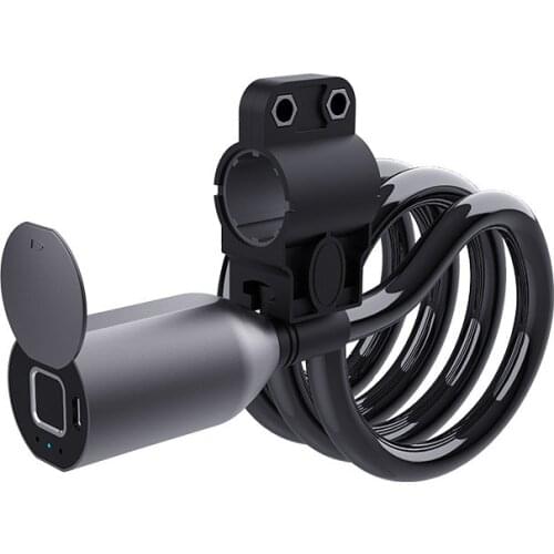 Smart Biometric Thumbprint Cable Lock Rechargeable Door Lock Fingerprint Smart Lock USB Keyless For Mountain Bike
