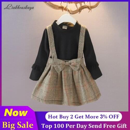 2020 Spring Stripe Baby Girls Dresse Long Sleeve Kids Dress For Girls Children Clothing Princess Dress Casual Kids Girls Clothes