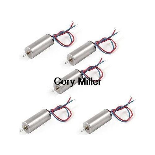 6x14mm Wired Coreless Motor for DIY RC Helicopter DC 4.2V 46500RPM
