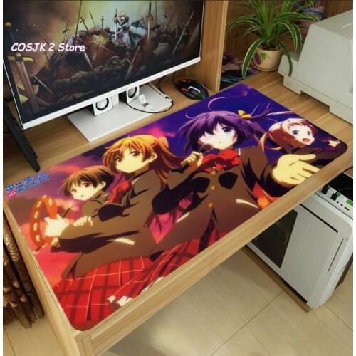Anime Chuunibyou Demo Koi ga Shitai! Takanashi Rikka Large Mouse Pad Gaming Computer Desktop Keyboard Mat Anti-Slip Playmat Gift