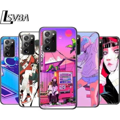 Anime vaporwave aesthetic For Samsung A72 A52 A02 S A32 A12 A42 A51 A91 A81 A71 A41 A31 A21 S A11 A01 A03 Core UW Phone Case