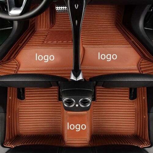 Car Floor Mats Fit for Ssangyong Rodius ActYon Kyron Rexton Chairman Tivolan Tivoli Korando Auto Carpet Car Accessories Brown