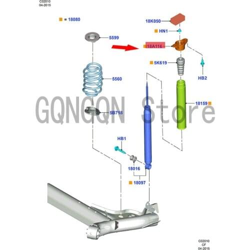 CAR Rear Top Glue For dMo nd eoE sco rtF oc us Rear Top Glue Buffer Block Shock Absorber Pressure Bearing