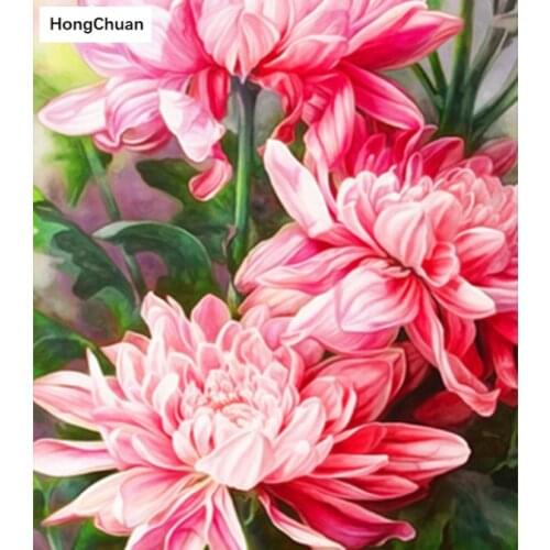 Flower Mural Fast Delivery 5D DIY Square/Round Diamond Painting Embroidery Mosaic Home Decoration Cross Stitch Gift New Year