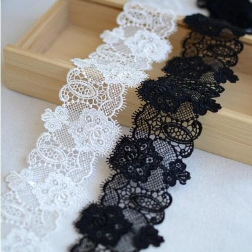 2 Meters/lot 6.2cm Width Handmade Decorative Lace Trim Floral Lace Applique DIY Clothing Accessories