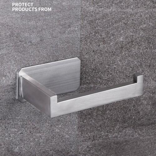 Stainless Steel Toilet Paper Holder Bathroom Tissue Holder Durable Wall Mounted Roll Paper Organizer Bathroom Accessories