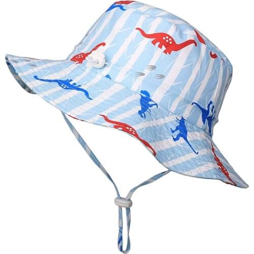 Baby Sun Hat Adjustable Mesh Lined UV Protection Hat Wide Brim Chin Strap Summer Play Hat