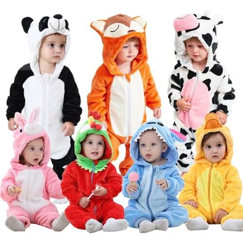 Baby Rompers Baby Girl Clothes Kigurumi Kids Onesie Anime Cosplay Costume New Born Boy Pajama Flannel Warm Soft Jumpsuit