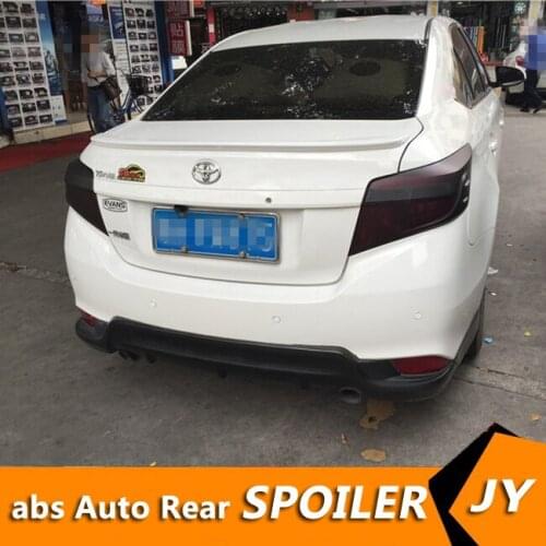 For TOYOTA VIOS Spoiler 2014-2017 VIOS spoiler High Quality ABS Material Car Rear Wing Primer Color Rear Spoiler