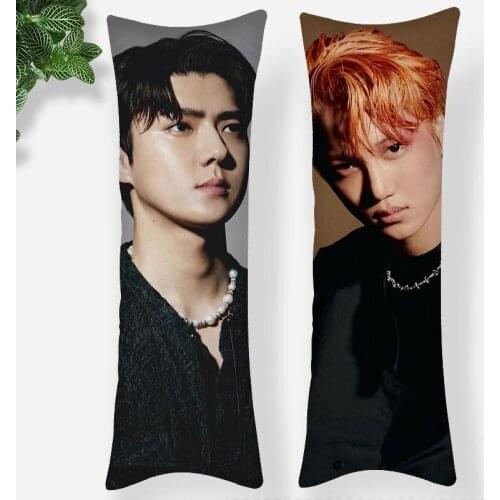 Home Decor EXO KPOP Anime Body Pillow Case 3D Double-Sided Print Silk Smooth Soft Fabric Pillow Cover For Boys Girls Gift 0618