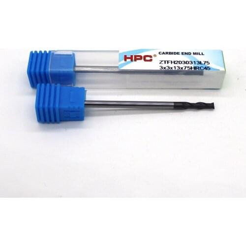 Router bit 3*3*75 with 2 flutes HRC 45 square flatted mill cutter tungsten carbide end mills CNC machine milling tools