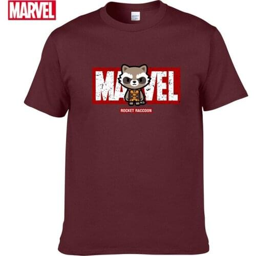 Marvel Guardians of the Galaxy Rocket Raccoon Short sleeve tee Mens shirts Summer T-shirt cotton graphic t shirts 2021 Tops #49