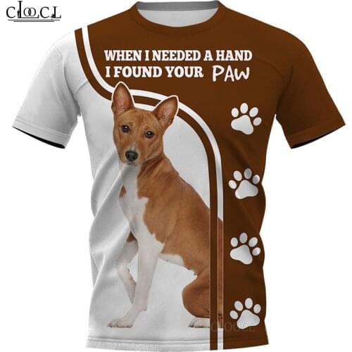 HX 2021 Newest Popular Basenji 3D Print Men Women Fashion T-shirts Harajuku Clothes Oversized Tee Shirts Tops Drop Shipping
