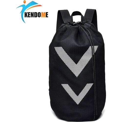 K&D Outdoor Sports Lace-up Backpack Men Women Nylon Mesh Lightweight Bucket Lace-up Bag for Camping Hiking Travel Rucksacks