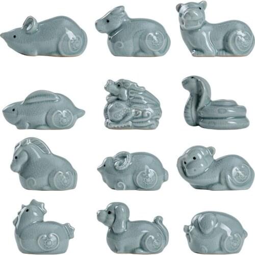 Ceramic Tea Pet Ornaments Animal Statue Tea Figurine Boutique Home Tea Ceremony Decoration Accessories Ceramic Crafts