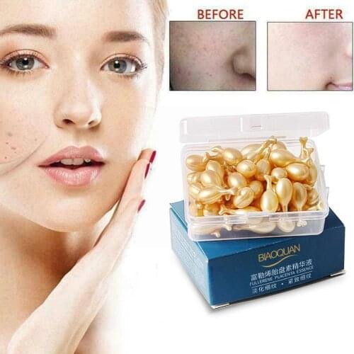 Collagen Capsules Essence Fullerene Placenta Rejuvenation Whitening Moisturizing Serum Capsules Skin W6K5