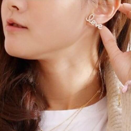 Korean Jewelry OL Necessary Exquisite Simplicity Love Crystal Earrings Luxury Earrings Noble Woman Fashion Crystal Earrings