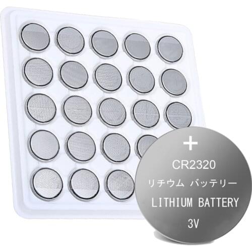 25PCS ECR2320 BR2320 DL2320 3V CR2320 CR 2320 Watch Clock Batteries Button Coins Pilas Calculator Lithium Battery