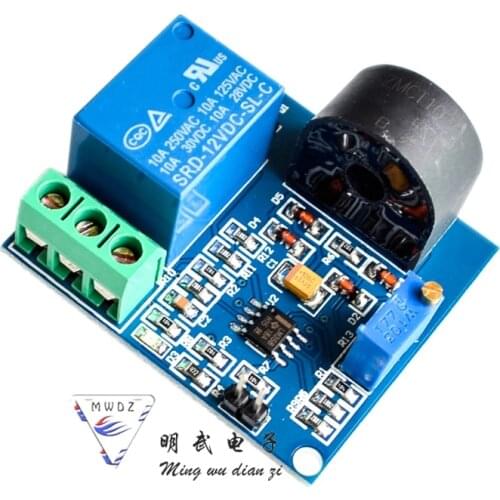 5A overcurrent protection sensor module AC current sensor 12V relay for arduino