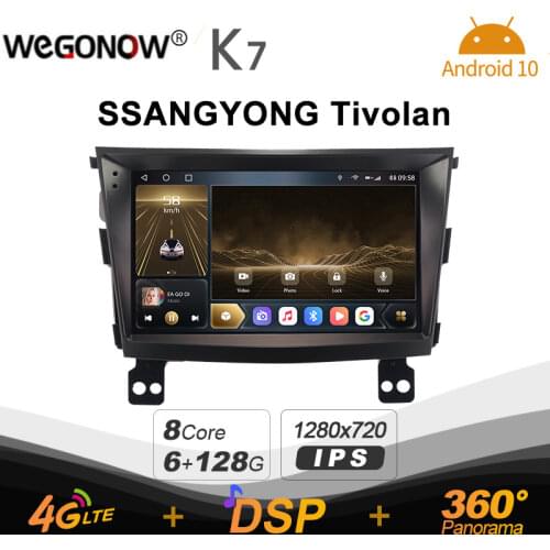 Ownice K7 6G+128G Ownice Android 10.0 Car Radio for SSANGYONG Tivolan GPS 2din 4G LTE 5G Wifi autoradio 360 SPDIF 1280*720