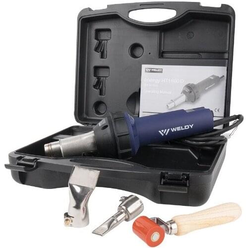Weldy Professional 1600W Digital Hot Blast Torch Overlap Air Welding Gun Welder Pistol Tool Hot Air Gun PVC welding tool kit