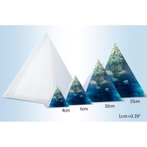 Transparent Silicone Mold Pyramid Shape Molds DIY Resin Crafts Decorations