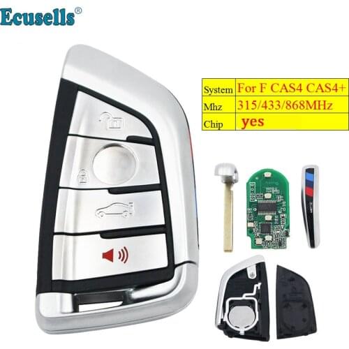 4 buttons Smart 315mhz 433mhz 868MHZ Keyless Entry Remote Key for BMW F CAS4 CAS4+ 5 7 Series X5 X6 2014 2015 2016 insert key